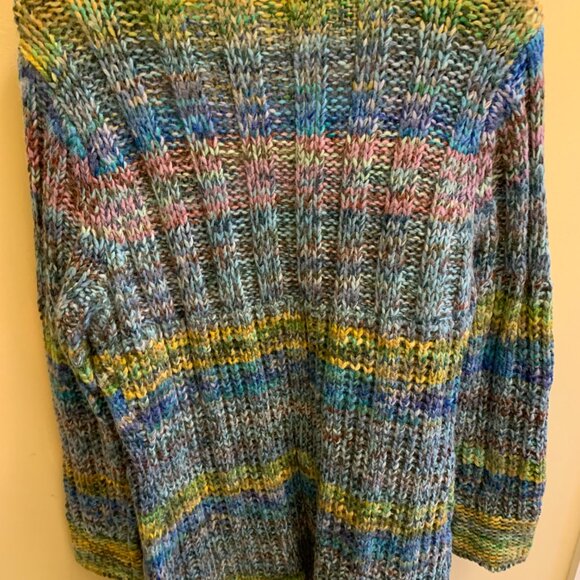 SUNDANCE PINEBROOK CARDIGAN SPACE DYED KNIT WOOL BLEND  SIZE LARGE - Picture 5 of 5